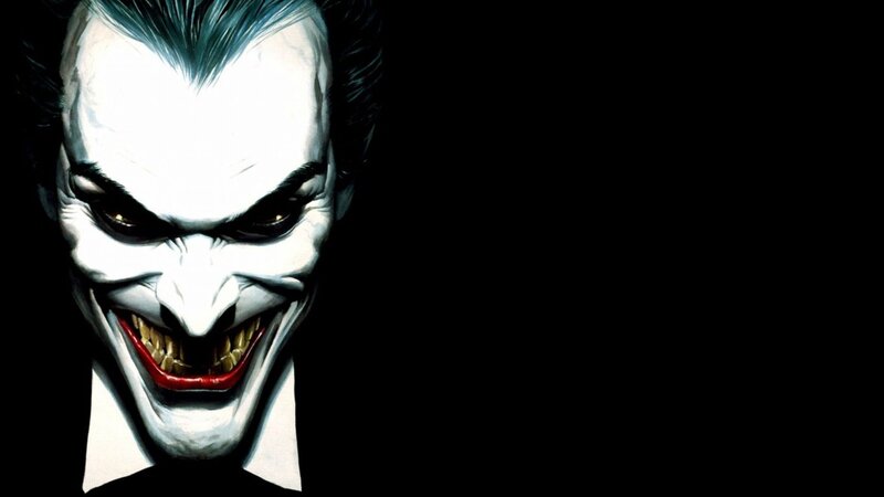 Joker Character Face — Black, Dramatic, Comic
