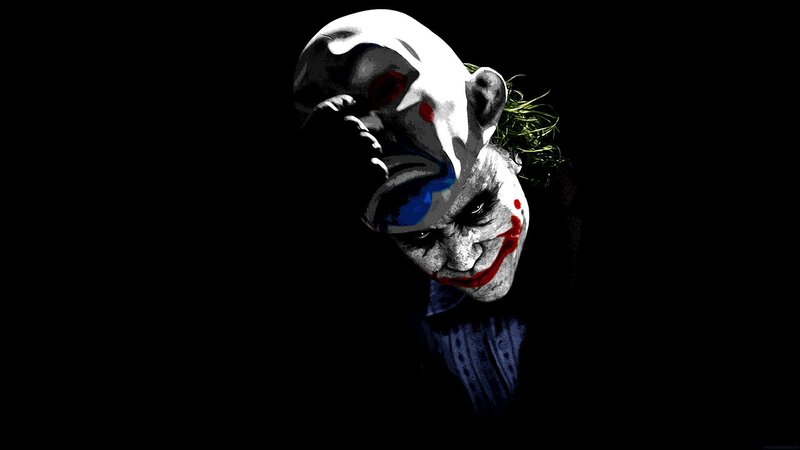 Joker Character Face — Black, Dramatic, Digital Art, Face Paint