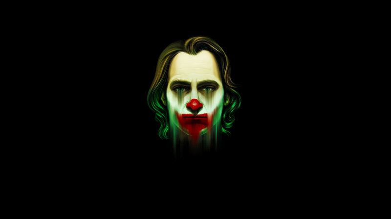 Joker Character Face — Black, Dramatic, Digital Art, Makeup