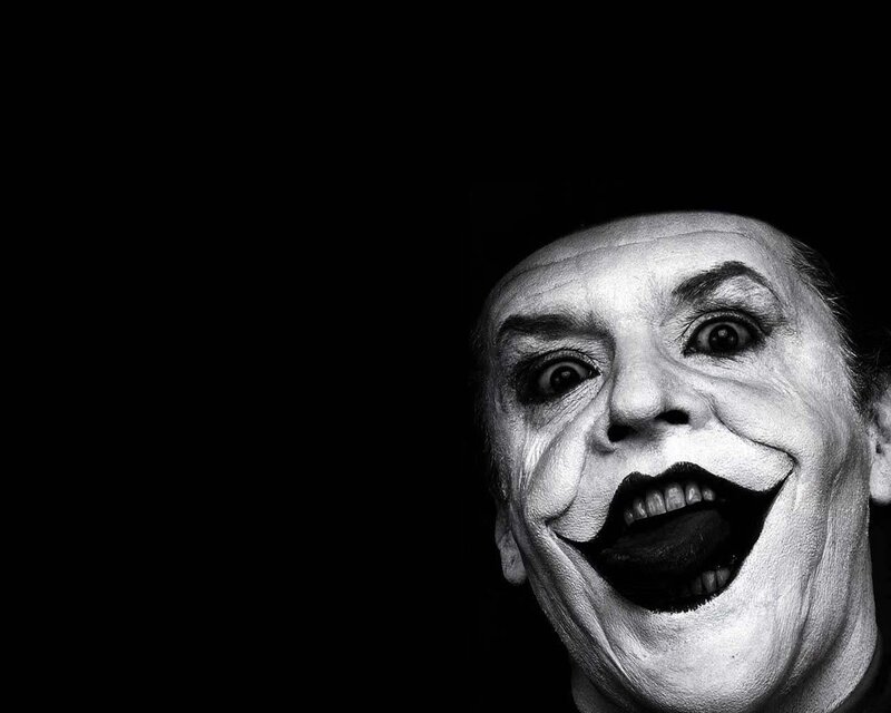 Joker Character Face — Black, Dramatic, Photograph, Makeup, Black Background