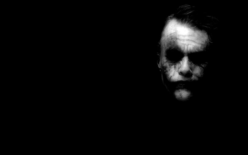 Joker Character Face — Black, Dramatic, Photograph, Makeup, Dark Background