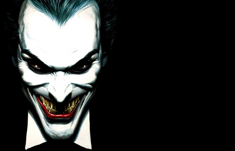 Joker Character Face — Black, Menacing, Comic