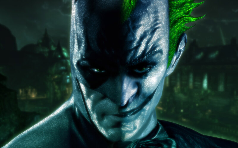 Joker Character Face — Green, Dark, Dramatic