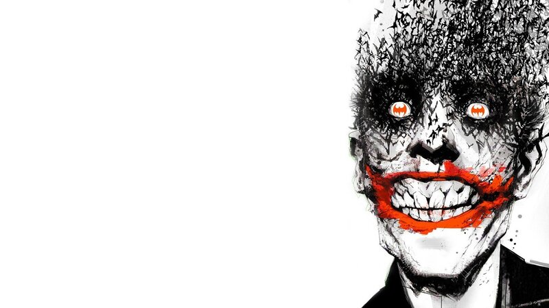 Joker Character Face — White, Dark, Comic