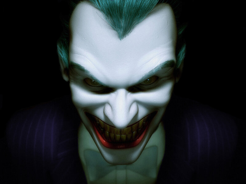 Joker Character Face — White, Dark