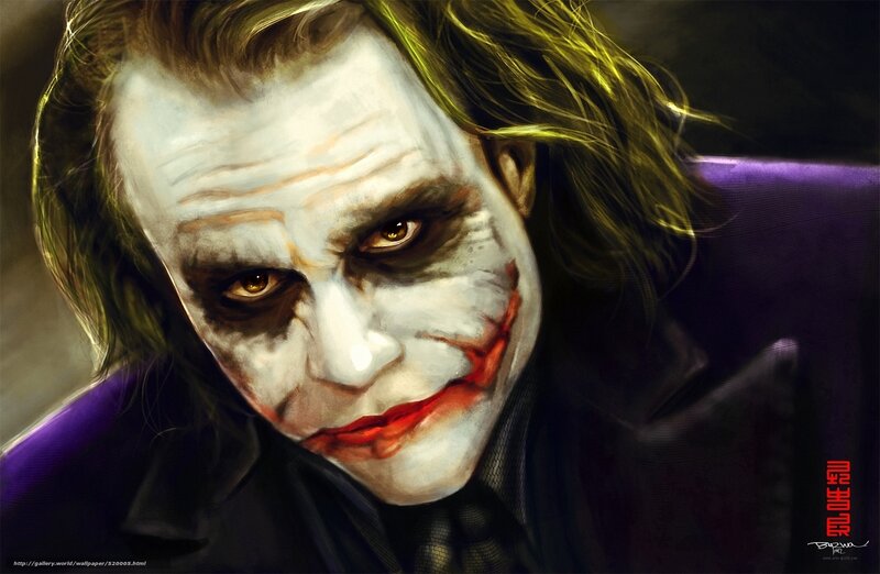 Joker Character Face — White, Dramatic, Digital Art