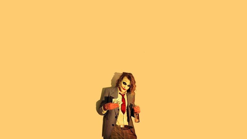 Joker Character Holding Bottle