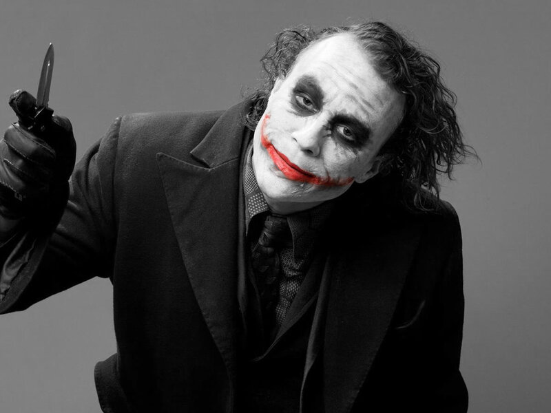 Joker Character Holding Knife