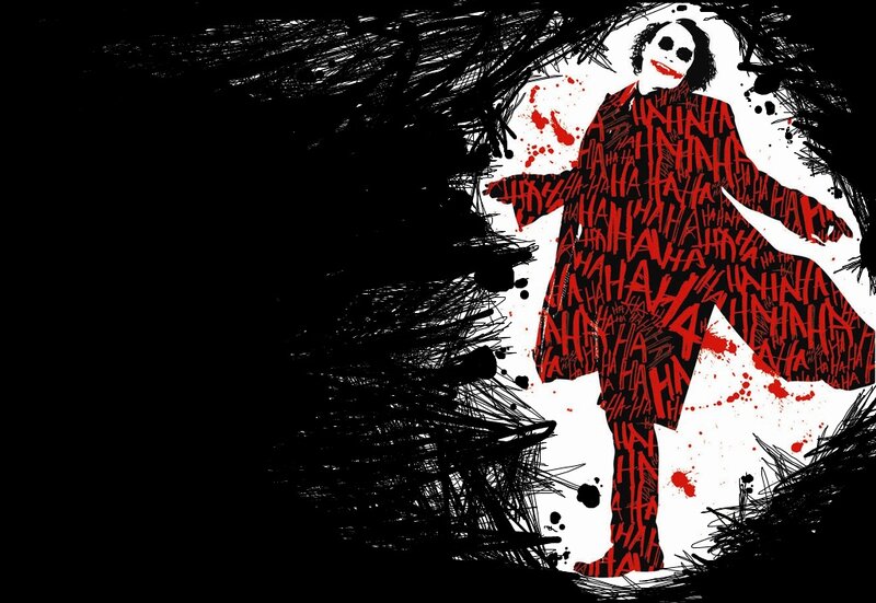 Joker Character Illustration — Black, Dark, Chaotic