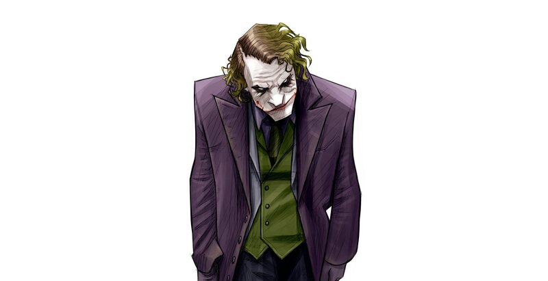 Joker Character Illustration — Purple, Dramatic