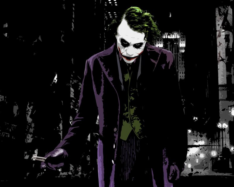 Joker Character in Coat — Black