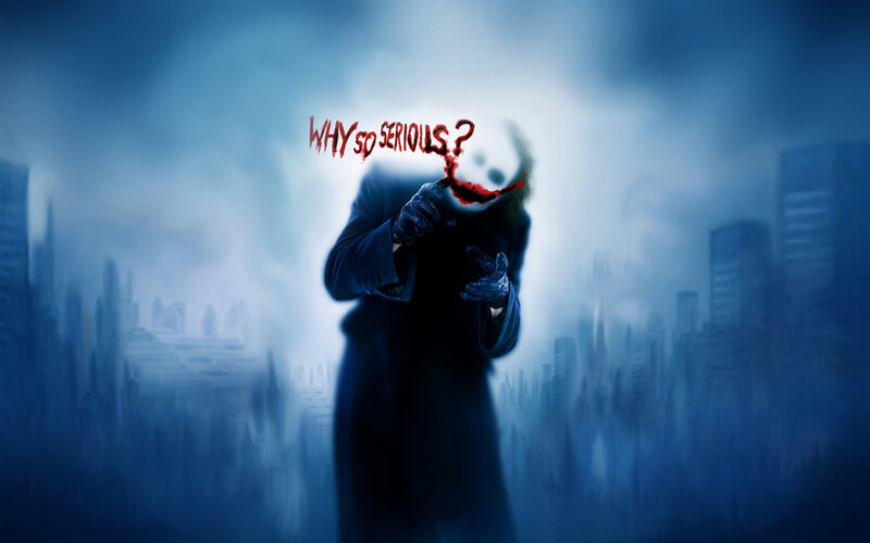 Joker Character in Coat — Blue, Dramatic