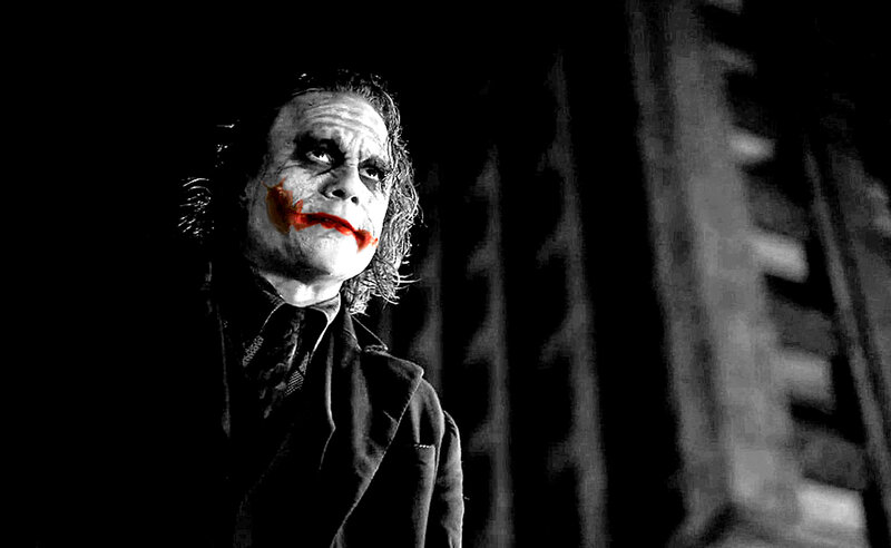 Joker character in dark setting