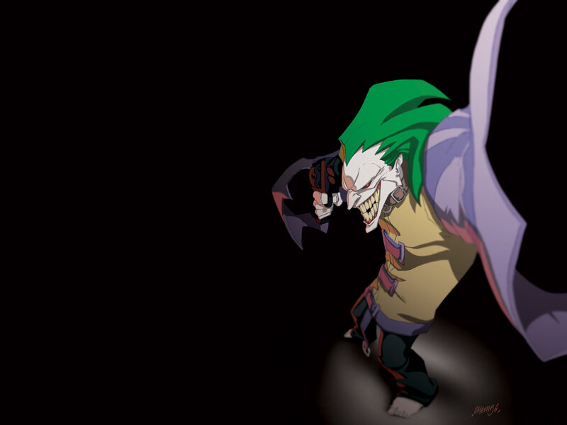Joker character in dark setting