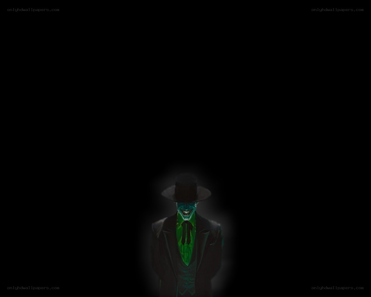 Joker character in dark suit