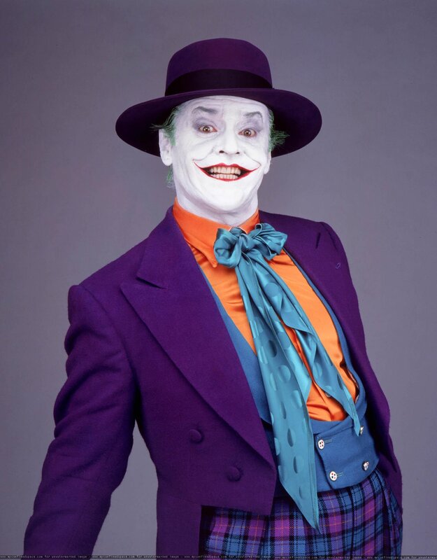 Joker character in purple suit