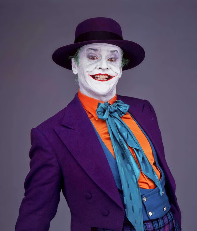 Joker character in purple suit