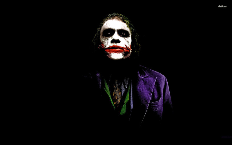 Joker Character in Purple Suit — Black