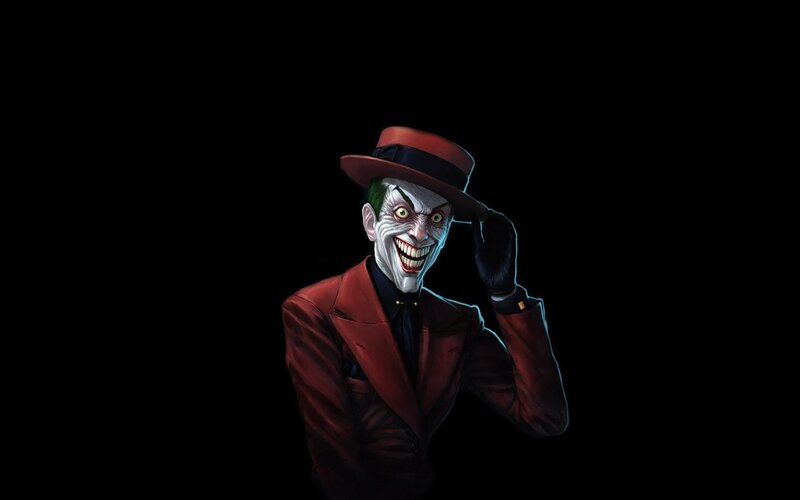 Joker character in red suit