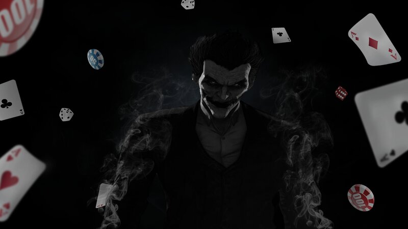 Joker Character in Smoke