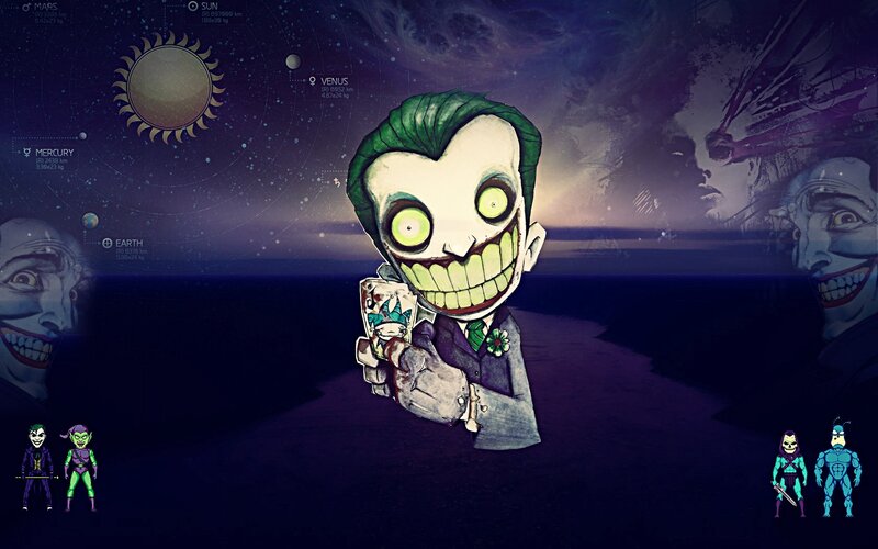Joker character in space scene