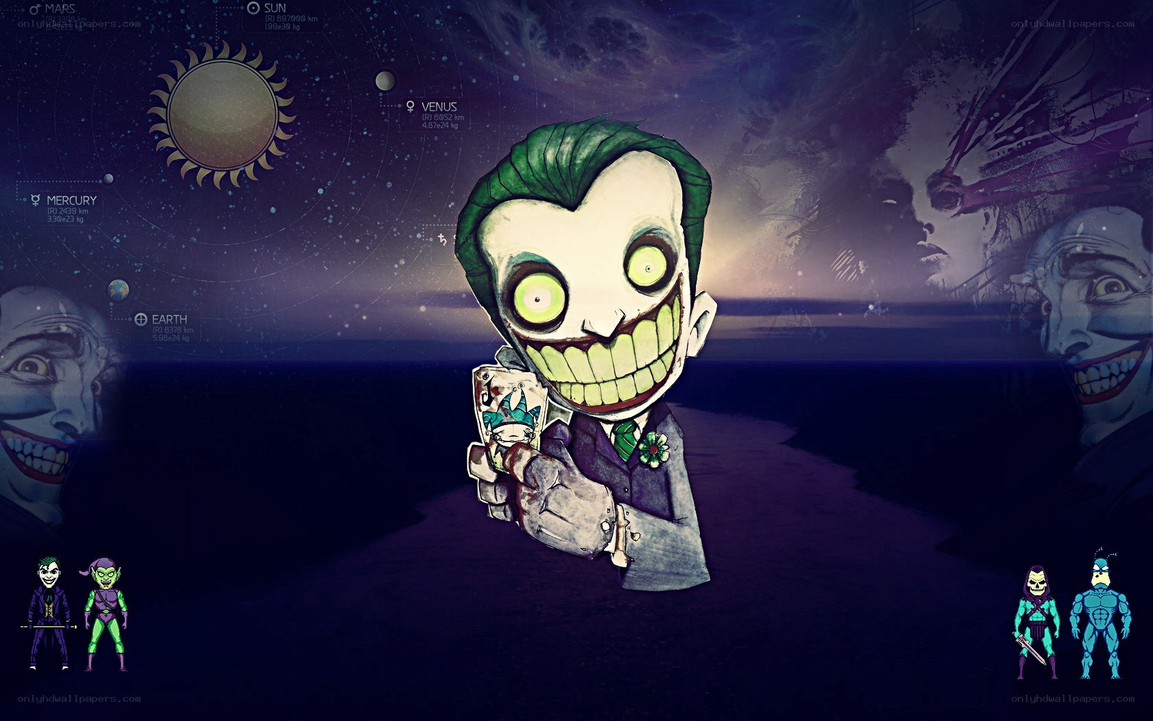Joker character in space scene