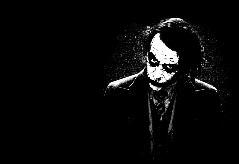 Joker Character in Suit — Black, Dramatic, Photograph