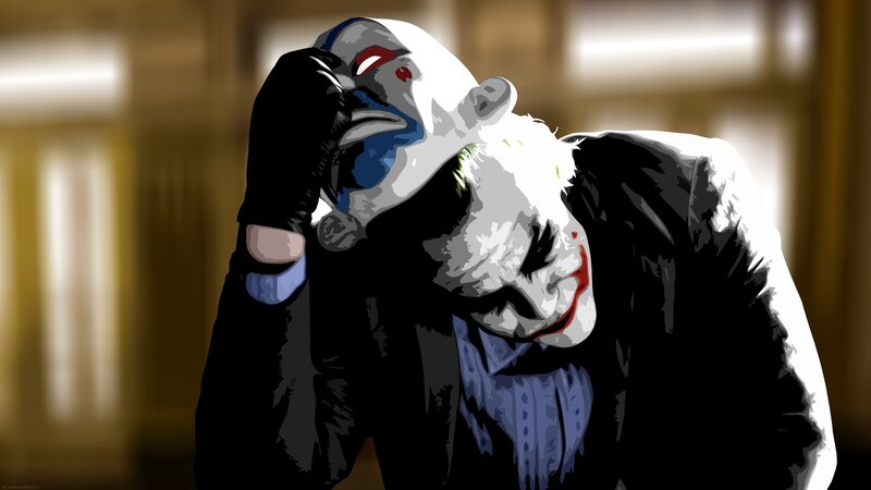 Joker Character in Suit — Black, Dramatic