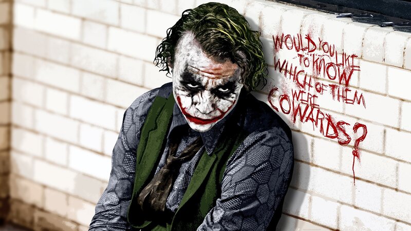 Joker Character Leaning — White