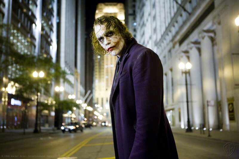 Joker Character on Street — Purple, Dramatic