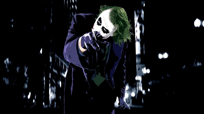 Joker Character Pointing — Black