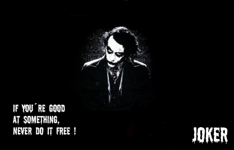 Joker Character Portrait — Black, Dark, Dramatic, Night