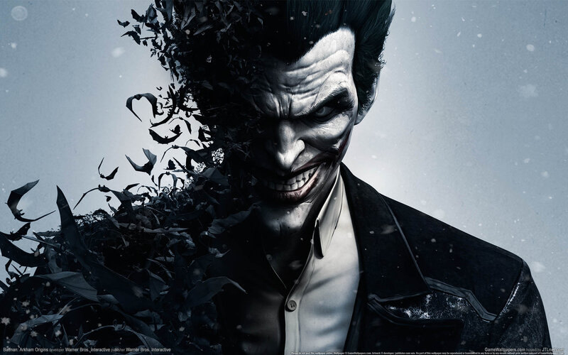 Joker Character Portrait — Black, Dark, Dramatic, Winter