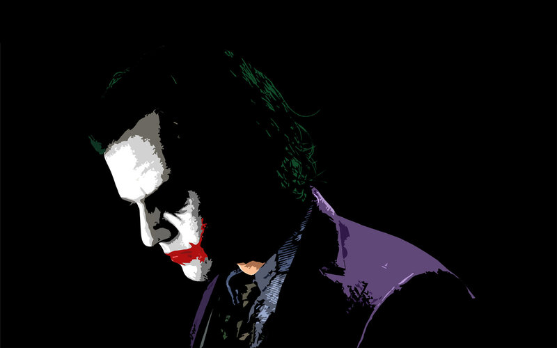 Joker Character Portrait — Black, Dramatic, Digital Art