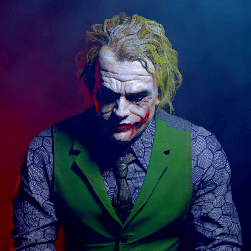Joker Character Portrait — Green, Dark