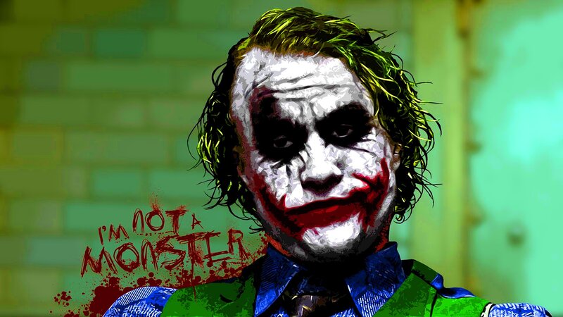 Joker Character Portrait — Green, Dramatic, Digital Art