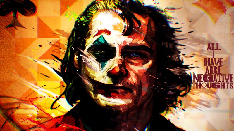 Joker Character Portrait — Orange
