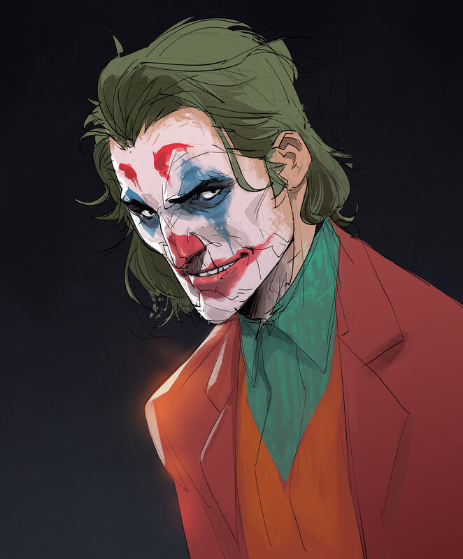 Joker Character Portrait — Red, Dramatic