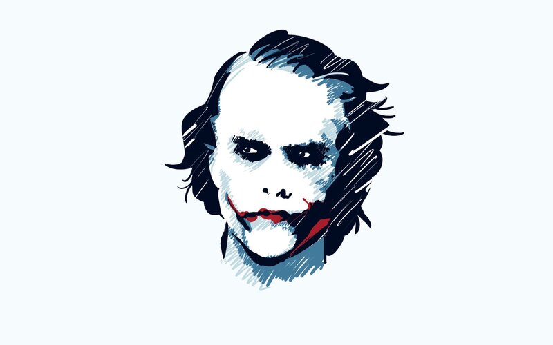 Joker Character Portrait — White, Dark