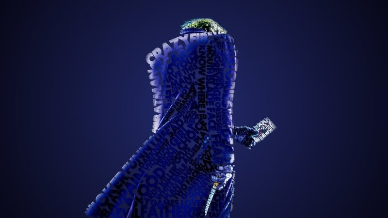 Joker Character Silhouette — Blue