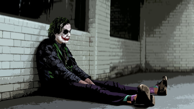 Joker Character Sitting