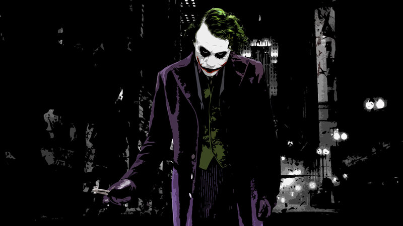 Joker Character Standing — Black
