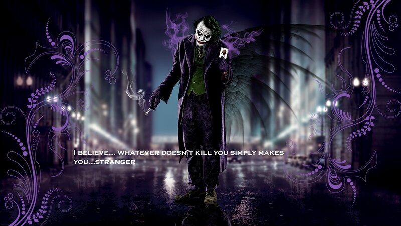 Joker Character Standing — Purple, Dark, Dramatic