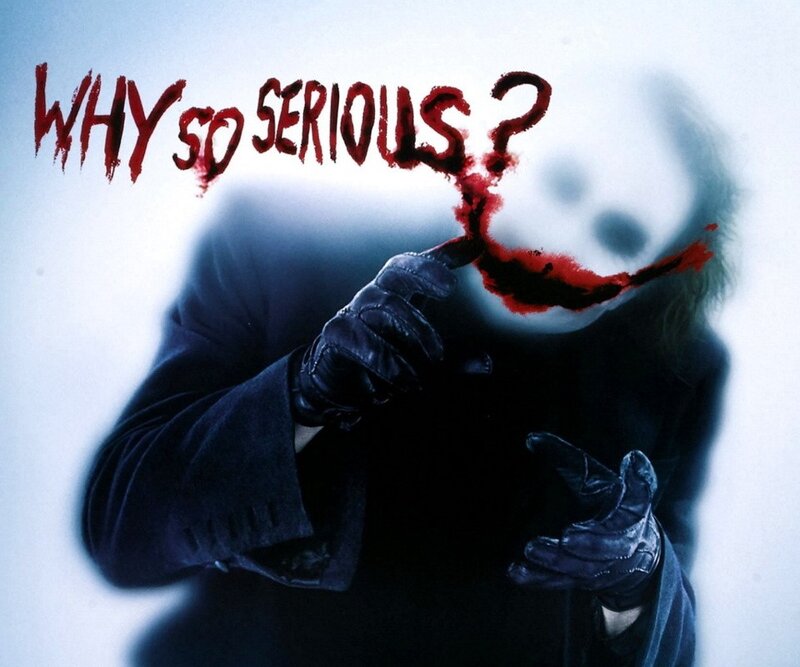 Joker Character with Blood — White