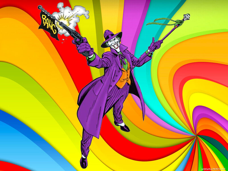 Joker Character with Gun — Purple