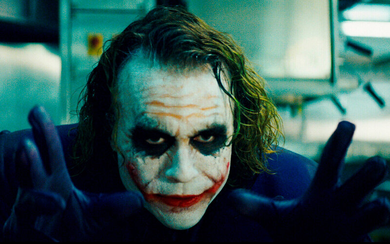 Joker Character with Makeup — White, Dramatic, Photograph, Gloves