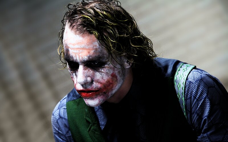 Joker Character with Makeup — White