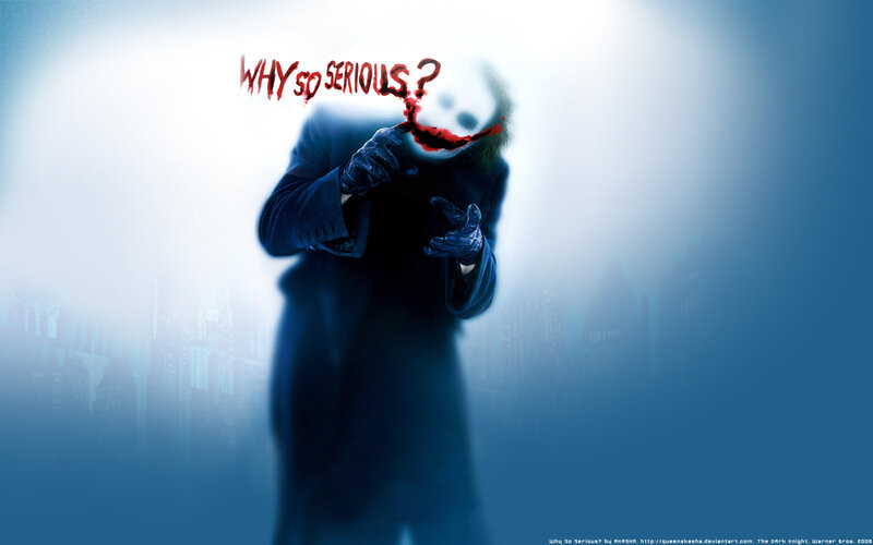 Joker Character with Mask — Blue, Dramatic