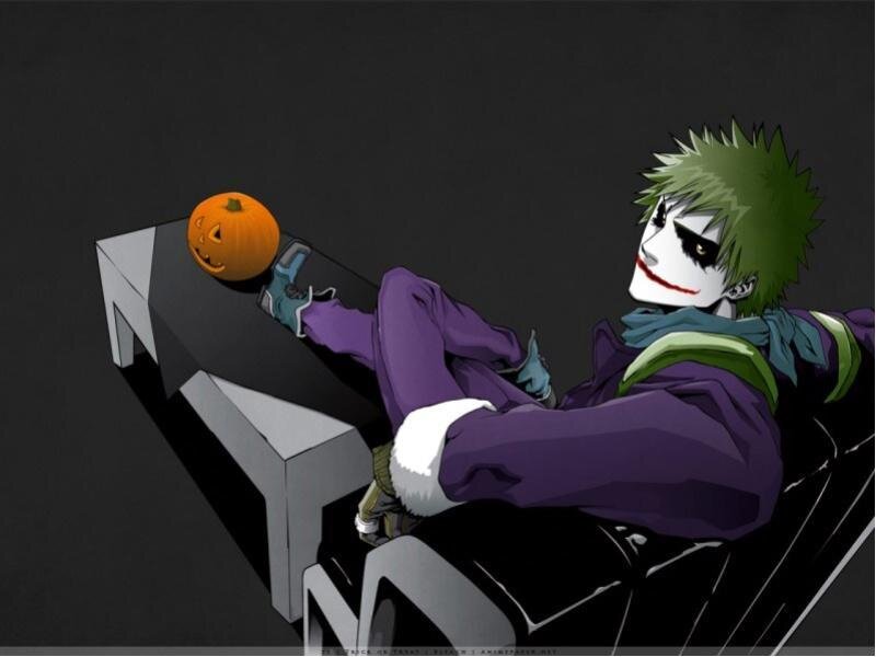 Joker Character with Pumpkin — Purple
