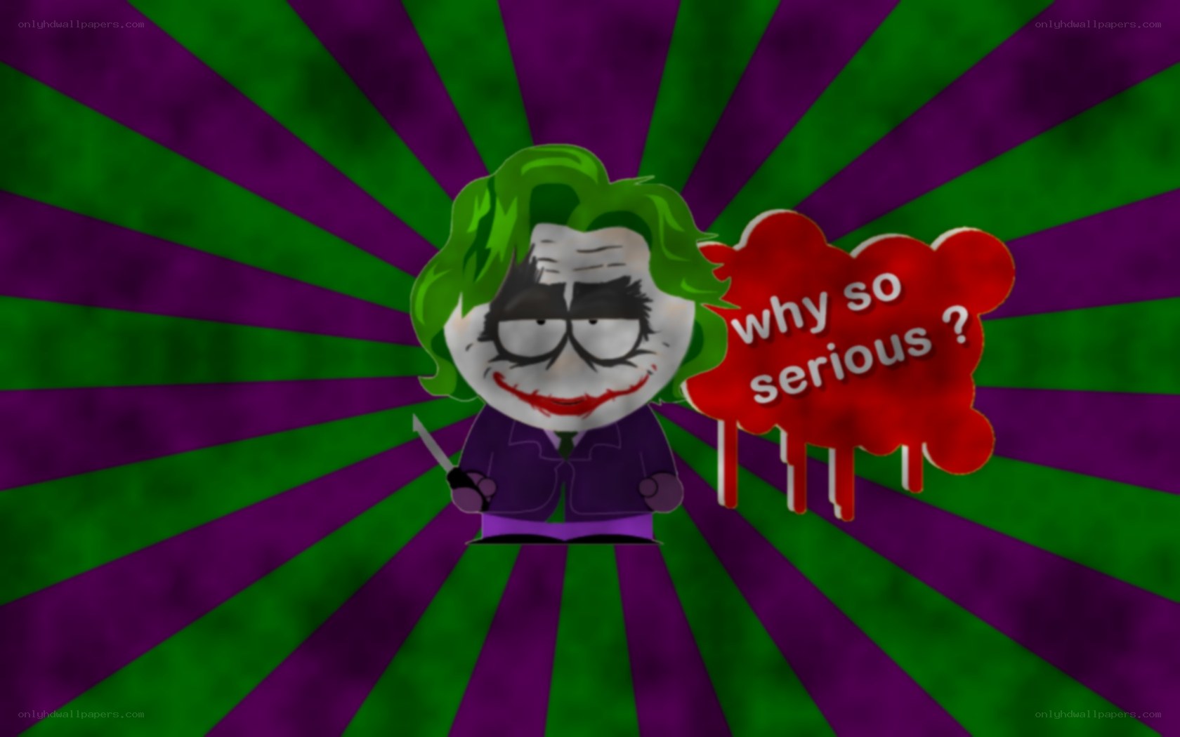 Joker character with quote